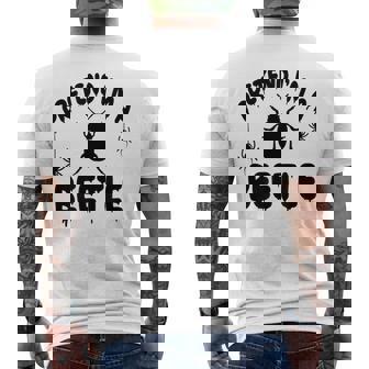 Pretend I'm A Beetle Spooky Cute Simple Quick Men's Back Print T-Shirt | Mazezy