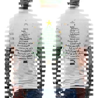 Protect Democracy Christmas Tree Anti Trump Men's T-shirt Back Print | Mazezy