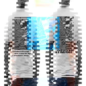 Proud To Be Finnish Finland Flag Sunrise Independence Day Men's Back Print T-Shirt | Mazezy