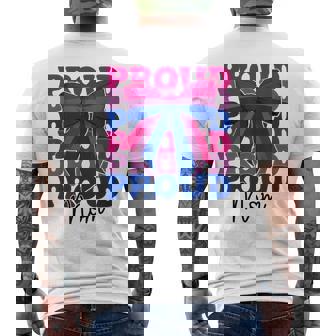 Proud Mom Bisexual Bi Pride Flag LGBTQ Mother's Day Coquette Men's Back Print T-Shirt | Mazezy