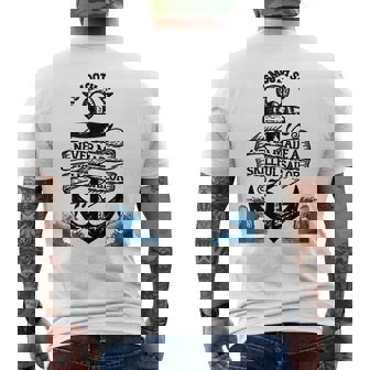 Proud Seaman Captain Husband Papa Daddy Anchor Print Graphic Tank Top Men's Back Print T-Shirt | Mazezy