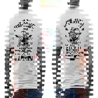 Puck Around And Find Out Hockey Men's T-shirt Back Print - Monsterry