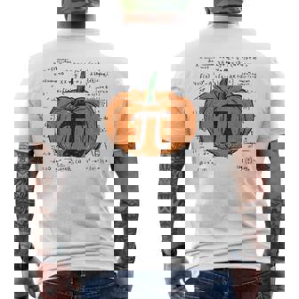 Pumpkin Pi Math Costume Pumpkin Pie Math Professor Halloween Men's T-shirt Back Print - Thegiftio