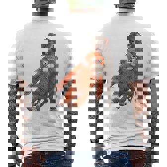 Punch The Monkey Meme X Ape Cute Punch Monkey Baby Meme メンズTシャツ バックプリント - Kawaiitshirt