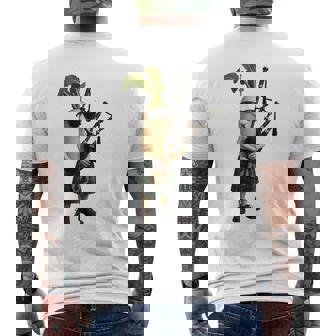 Radish Bagpipe Premium Men's Back Print T-Shirt | Mazezy