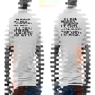 Read Books Lift Weights Fight Fascists Reading Activism Men's Back Print T-Shirt | Mazezy