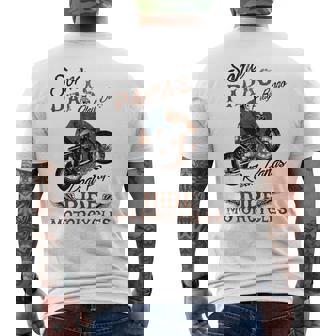 Real Papas Ride Motorcycles Quote For Grandpa Motorbikes Tank Top Men's Back Print T-Shirt | Mazezy