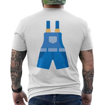 Really Like Overalls Overall Bib Tri-Blend Men's T-shirt Back Print - Thegiftio UK