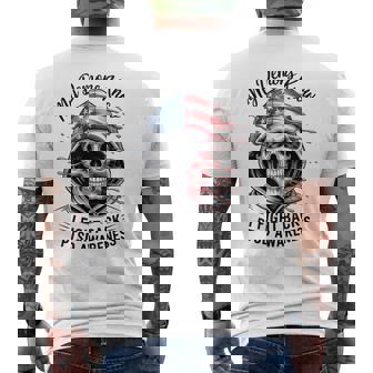 Reaper PTSD My Demons Know I Fight Mental Health Awareness Men's Back Print T-Shirt | Mazezy