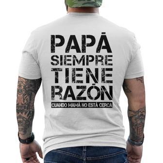 Regalo Para El Dia Del Padre En Español Feliz Papa Abuelo Camiseta Hombre Estampado Espalda - Regaloses