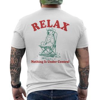 Relax Nothing Is Under Control Chill Golden Retriever Men's T-shirt Back Print - Thegiftio UK