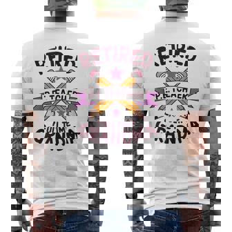 Retired PE Teacher And School PE Teacher Grandma Men's Back Print T-Shirt | Mazezy