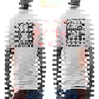 Retro Christmas Goat Santa Hat Country Mom Xmas Farm Animal Men's Back Print T-Shirt - Monsterry