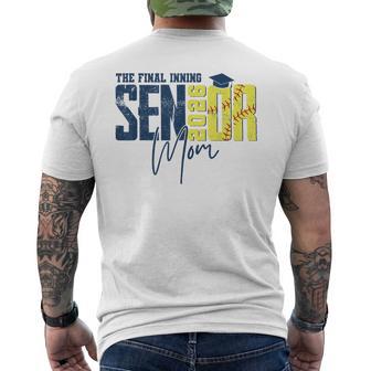 Retro The Final Inning Senior Softball Mom Class Of 2026 Men's T-shirt Back Print - Monsterry