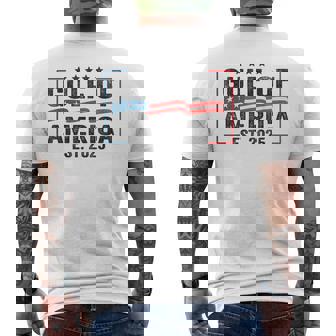 Retro Gulf Of America Est 2025 Vintage Us Coastal Patriotic Men's T-shirt Back Print | Seseable CA