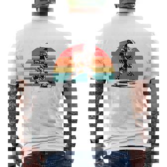 Retro Ice Hockey Player Just A Boy Who Loves Hockey Vintage Men's Back Print T-Shirt | Mazezy