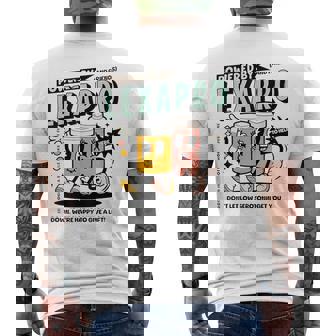 Retro Powered By Lexapro Mental Health Dark Humor Outfit Men's T-shirt Back Print - Monsterry