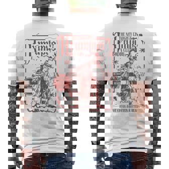 Retro Vintage Santa The Naughty List Krampus Book Club Xmas Men's T-shirt Back Print | Seseable UK