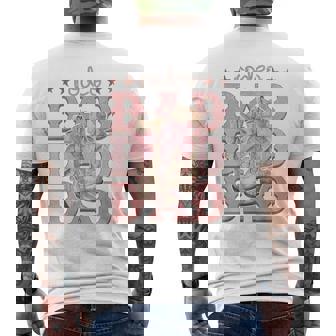 Rodeo Dad Pink Boots Coquette Cow-Girl Birthday Party Men's T-shirt Back Print | Mazezy