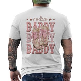 Rodeo Daddy Pink Boots Coquette Cow-Girl Birthday Party Men's T-shirt Back Print - Thegiftio