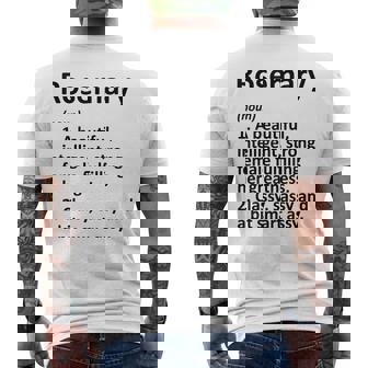 ROSEMARY Definition Personalized Name Christmas Men's Back Print T-Shirt | Mazezy