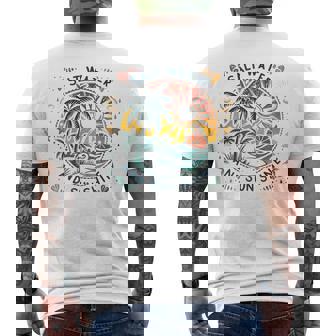 Salt Water And Sun Shine Beach Palm Tree Summer Vacation Men's T-shirt Back Print - Monsterry