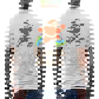 Santa Dash Christmas Running Runner Costume Xmas 5K Marathon Tri-Blend Men's T-shirt Back Print | Mazezy