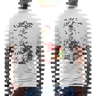 Santa Goose On The Loose Christmas Festive Silly Goose Farm Men's T-shirt Back Print - Seseable