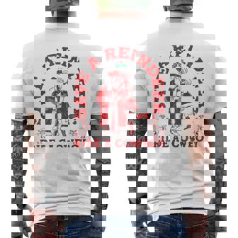 Save Reindeer Santa Ride Cowboy Christmas Country Western Men's Back Print T-Shirt | Mazezy