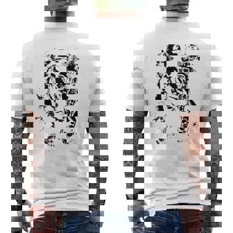 Saxophone Guy Streetart Chamber Music For Boys Raglan Baseball Tee Men's Back Print T-Shirt | Mazezy