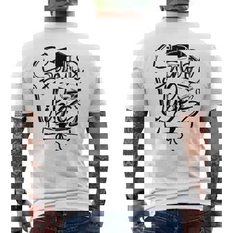 That Says Senior Vibes Graduation Diploma School Spirit Men's Back Print T-Shirt | Mazezy