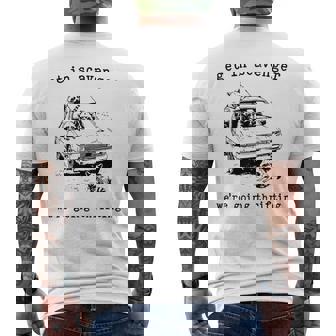 Get In Scavenger We're Going Thrifting Racoon Sayings Men's T-shirt Back Print | Seseable CA