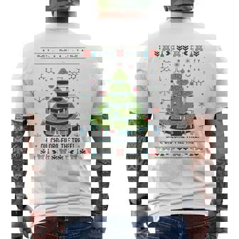 Science Christmas Ugly Sweater Chemistry Tree Oh Chloro-Fill Men's Back Print T-Shirt | Mazezy