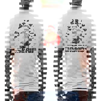 He Sees What You've Been Reading Bookish Christmas Men's T-shirt Back Print - Thegiftio