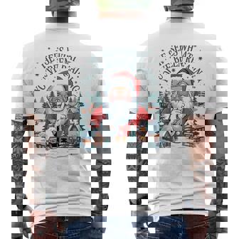 He Sees What You've Been Reading Bookish Christmas Tri-Blend Men's T-shirt Back Print - Thegiftio