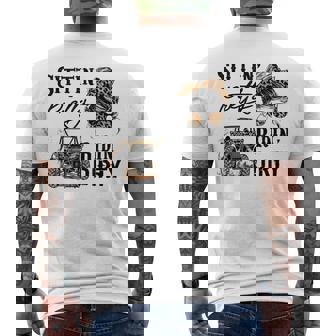 Sitting Pretty Riding Dirty Utv Sxs Offroading Side By Side Men's T-shirt Back Print - Monsterry