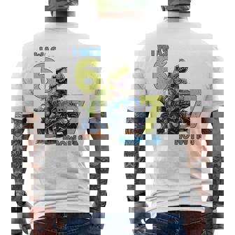 I Was Six Now I'm Seven Dinosaur 67 Meme 7Th Birthday Boys Men's T-shirt Back Print | Seseable FR