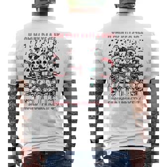 Six Seven 6 7 Meme For Music Teacher Christmas Holiday Men's Back Print T-Shirt | Mazezy