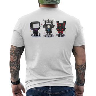 Skibidi Toilet Speakerman Cameraman Toilet Tvman Men's T-shirt Back Print - Thegiftio UK