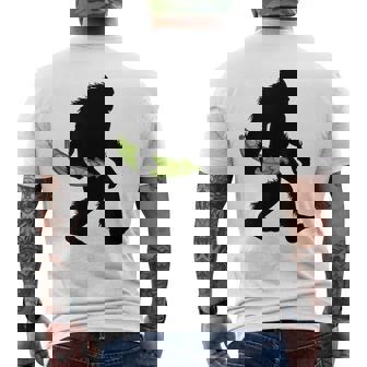 Snap Pea Bigfoot Carrying Pod Vegetable Sasquatch Men's Back Print T-Shirt - Monsterry