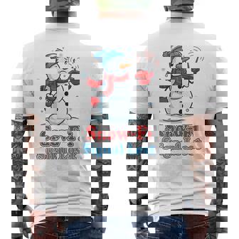 Snow-Fi Signal Lost Cute Christmas Snowman Pun Men's T-shirt Back Print - Thegiftio