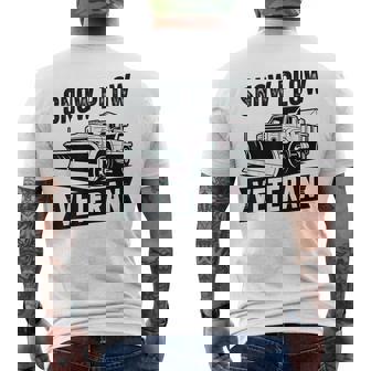 Snow Plow Veteran Truck Driver Retro Heavy Duty Road Crew Men's Back Print T-Shirt | Mazezy