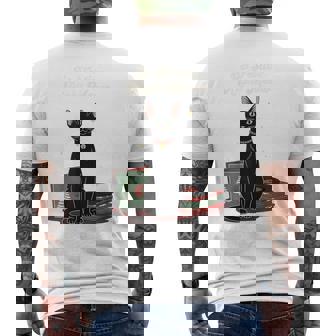 So Festive Right Meowy Christmas Black Cat Men's T-shirt Back Print | Mazezy