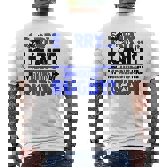 Sorry I Can't My Grandkids Have Rugby Tank Top Men's Back Print T-Shirt | Mazezy