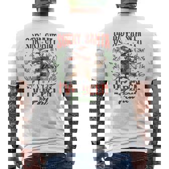 Sorry Santa I've Been Feral Christmas Raccoon Costume Men's T-shirt Back Print - Seseable