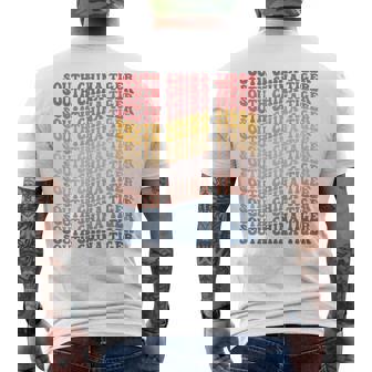 South China Tiger Groovy Retro Men's Back Print T-Shirt | Mazezy