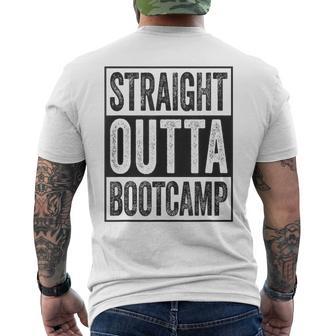 Straight Outta Bootcamp Soldier Basic Training Graduate Men's T-shirt Back Print | Mazezy