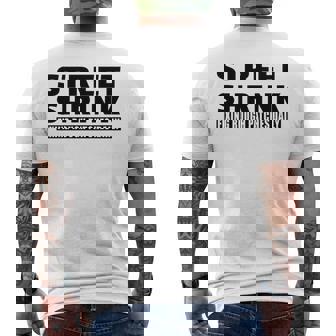 Street Shrink Road Pavement Repair Worker Men's Back Print T-Shirt | Mazezy