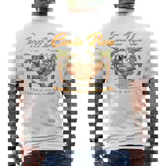 Summer Vibes Beach Vacay Costa Rica A Stress Less Sloth More Men's Back Print T-Shirt | Mazezy