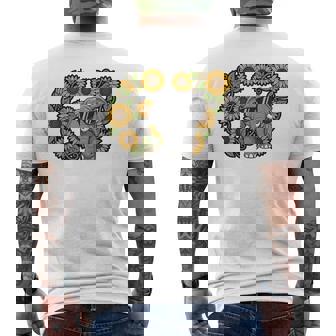 Sunflower Elephant 67 Nature Floral Graphic Men's Back Print T-Shirt | Mazezy